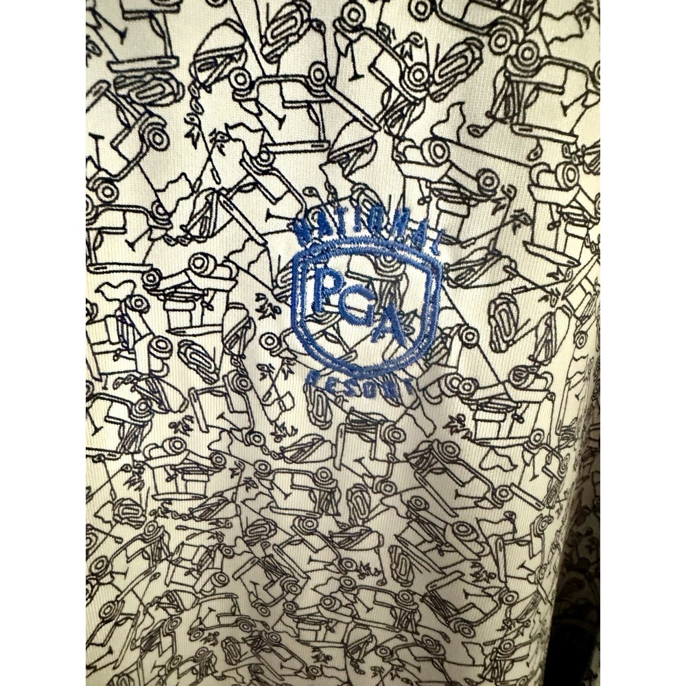 Under Armour Golf Cart Print Playoff Polo Shirt PGA National Palm Beach Size XL - Picture 4 of 7